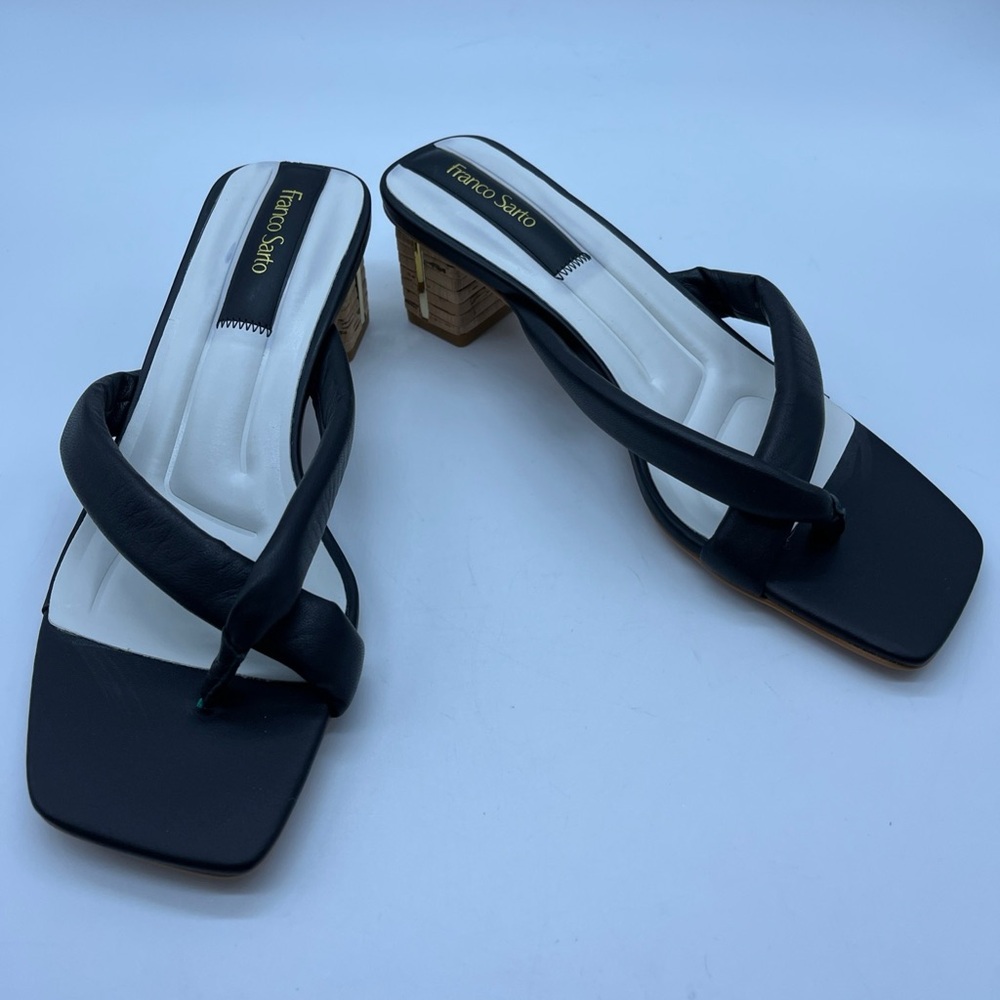 Franco Sarto Women's Carmella Slide Sandals, Black, 8.5M